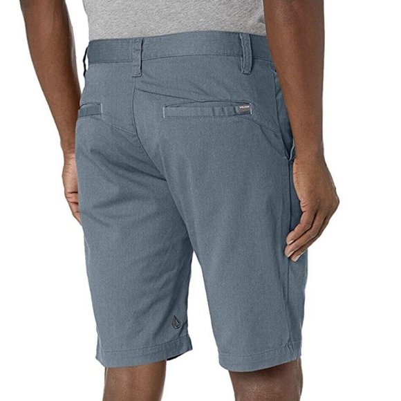 Volcom Vmonty Stretch Chino Shorts Heather Blue - Picture 2 of 4